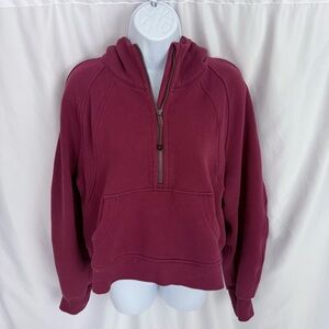 Lululemon Scuba Cropped Half Zip Hoodie Size M/L